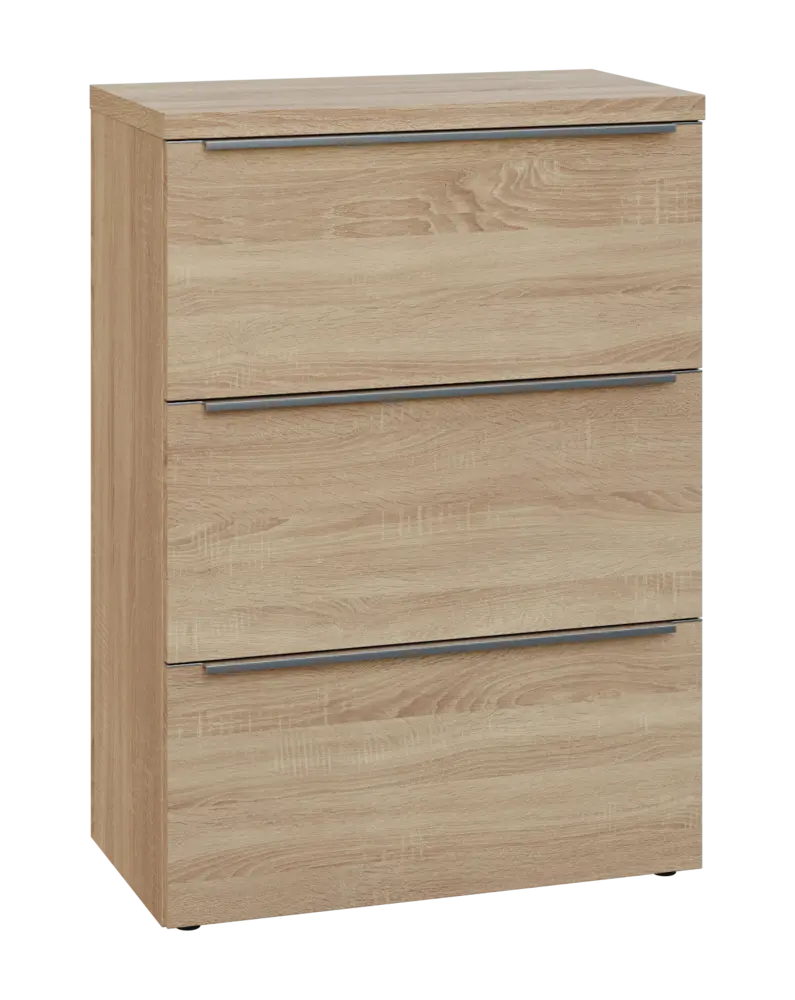 SIN 3 - 83Z kancelářská skříň, 3-zásuvková, 1120x800x400, dub bardolino